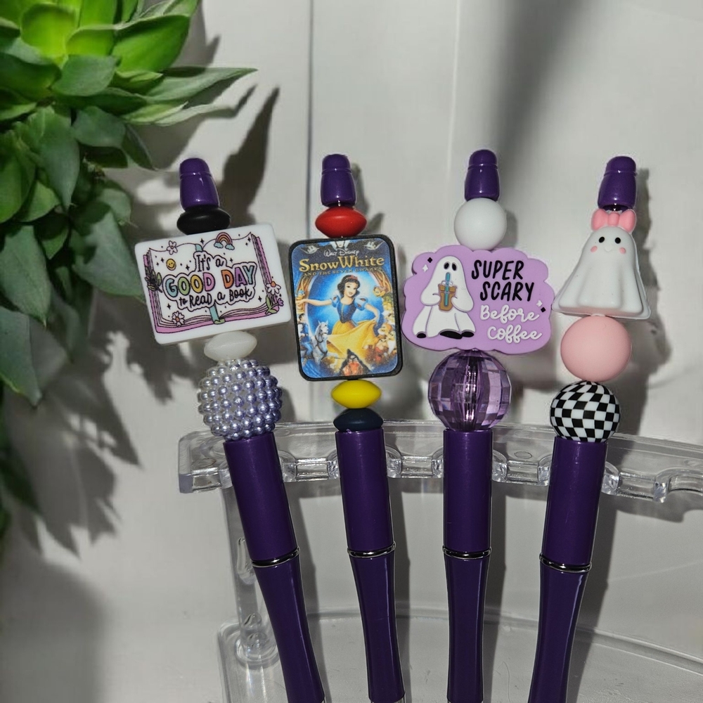 Purple Pens with Fun Designs